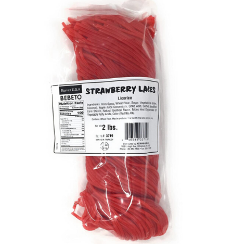 Strawberry Licorice Laces Wholesale Candy Canada