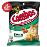 Packaging of Combos Baked Snacks with Pizzeria Pretzel flavor on a white background