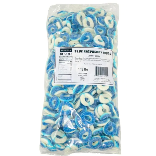 Kervan Blue Raspberry Rings Gummy Candy | Wholesale Candy Canada ...
