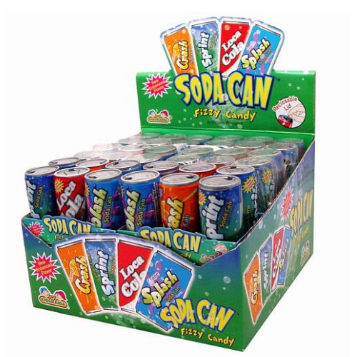 Kidsmania Soda Cans 12 Count | Novelty Candy Wholesale Canada ...