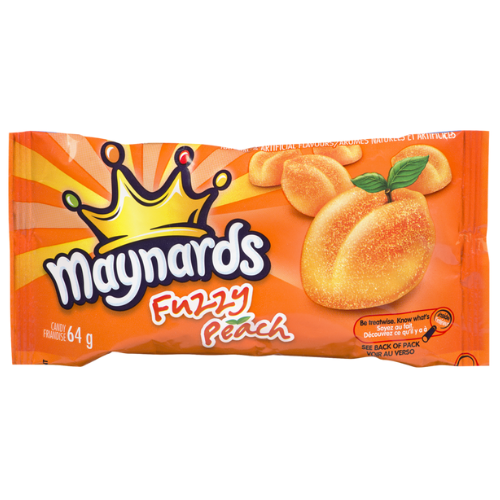 Maynards Fuzzy Peach 18/60g – Candyonline.ca