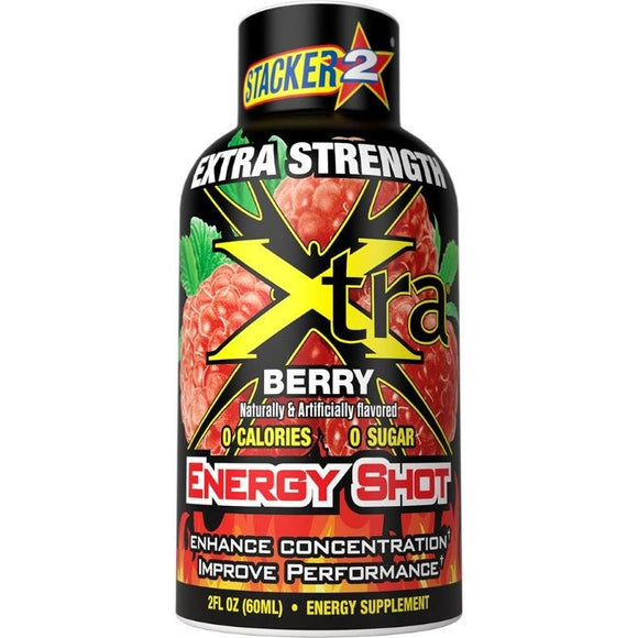 Stacker 2 Energy Shot Extra Strength Berry 12/2oz